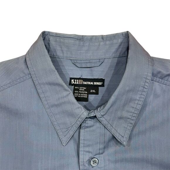 5.11 Tactical Men's 2XL blue Short Sleeve Concealed Carry Shirt - Picture 3 of 3